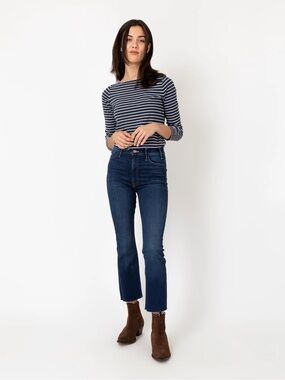 MOTHER The Hustler Ankle Fray Jeans – Home Movies Wash – Size 26